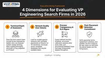 Four evaluation dimensions for selecting VP Engineering search firms in 2026