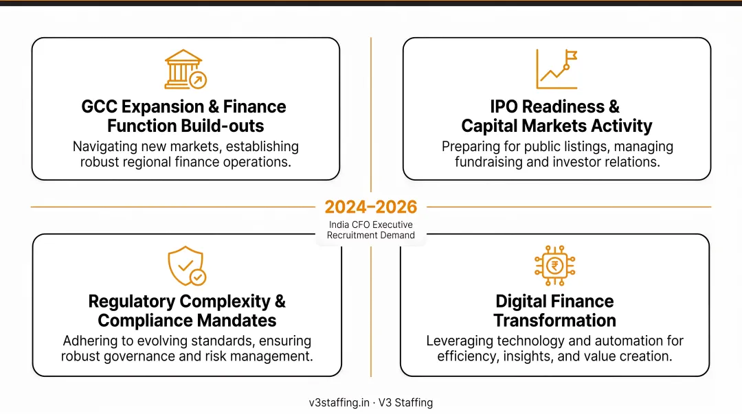 Four converging forces driving CFO executive recruitment demand in India 2024-2026
