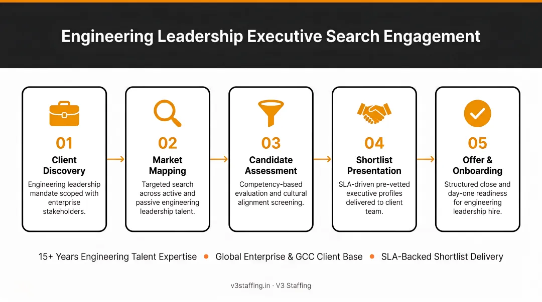 V3 Staffing engineering leadership search consultants working with enterprise client team