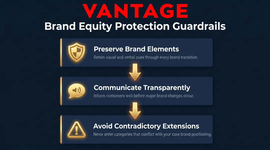 Three-step brand equity protection framework for mergers rebrands and market expansion