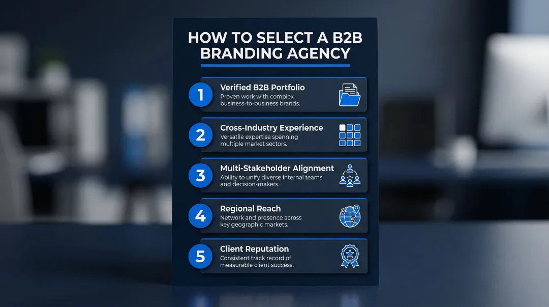 Five criteria for evaluating B2B branding agencies in Singapore selection framework