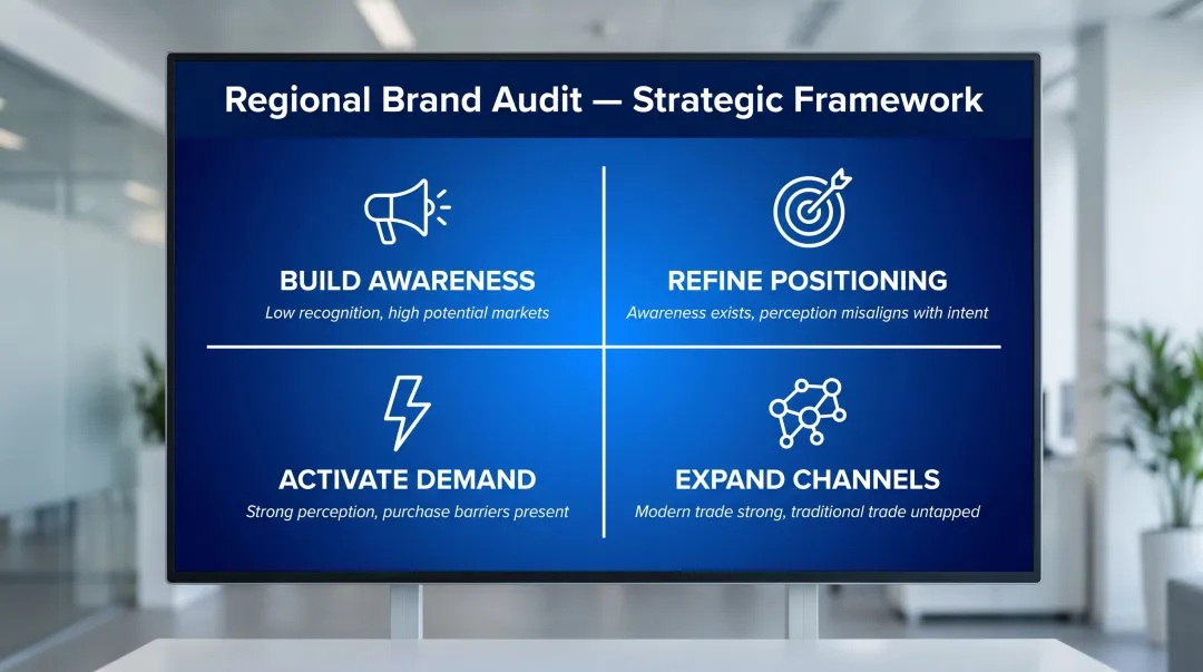 Four regional brand strategy priorities from audit findings build refine activate expand