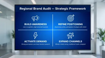 Four regional brand strategy priorities from audit findings build refine activate expand