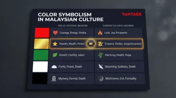 Malaysia multicultural color symbolism comparison chart for Malay and Chinese communities