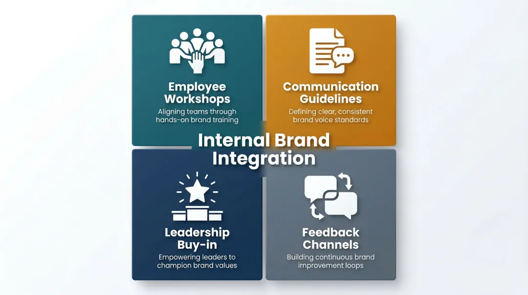 Four internal brand culture integration pillars for post-merger employee alignment