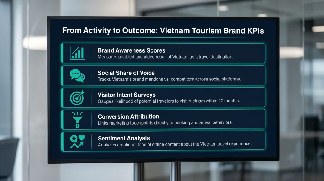 5 outcome-based digital metrics framework for Vietnam tourism brand measurement