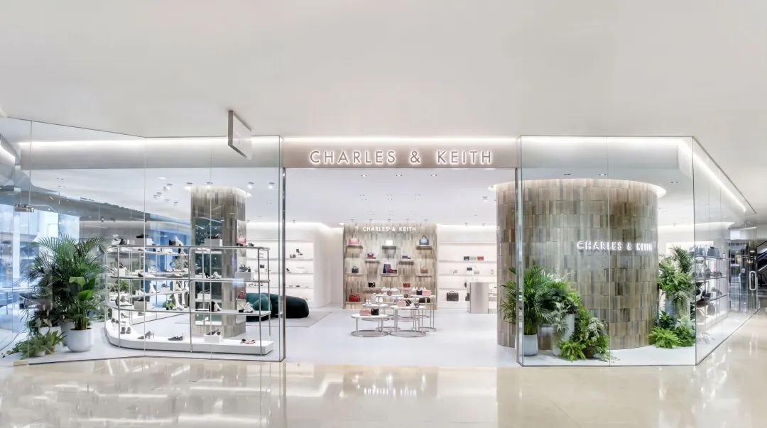 Charles and Keith retail storefront showing premium affordable footwear brand presence