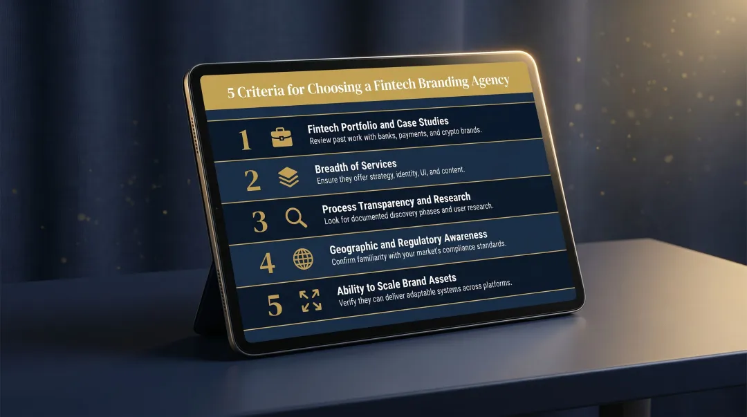 Five key criteria for evaluating and choosing a fintech branding agency