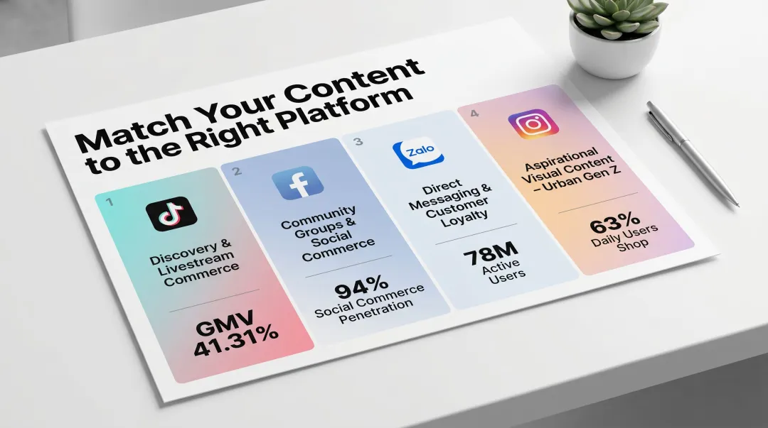 Vietnam social media platform strategy comparison for niche brand marketing