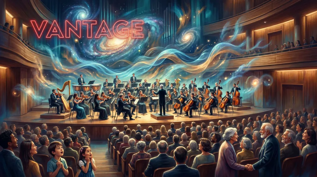Orchestra performing Studio Ghibli film scores to large enthusiastic concert hall audience