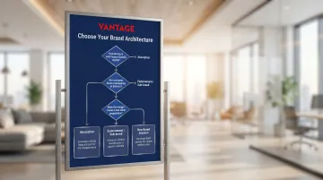Post-merger brand architecture decision framework three-question flowchart for Singapore businesses