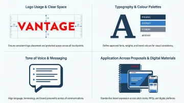 Brand guidelines four core components for B2B manufacturing consistency across touchpoints