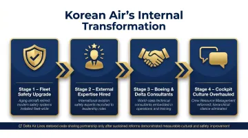 Korean Air four-step internal safety transformation process after aviation crisis