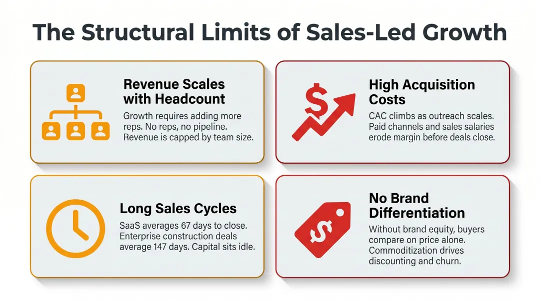 Four structural limitations of sales-led growth with cost and cycle data