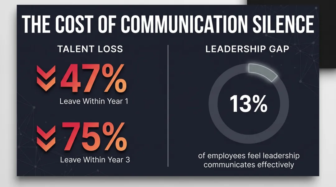 Post-merger employee attrition statistics showing talent loss rates within three years