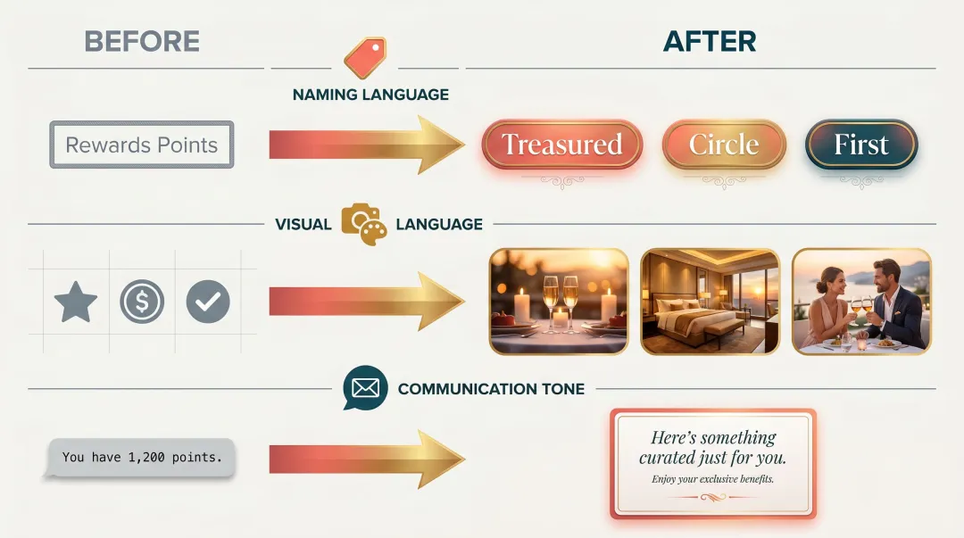 Three experiential loyalty rebrand shifts from transactional to relational brand identity