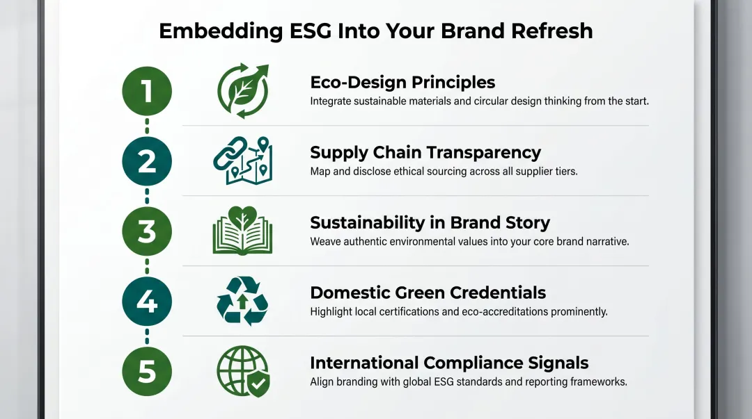 Five ESG brand refresh actions integrating sustainability into Vietnam brand identity