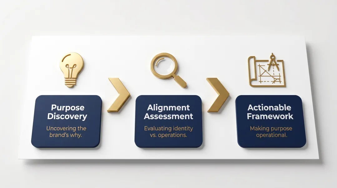 Three critical functions of a purpose-driven brand consultant process flow