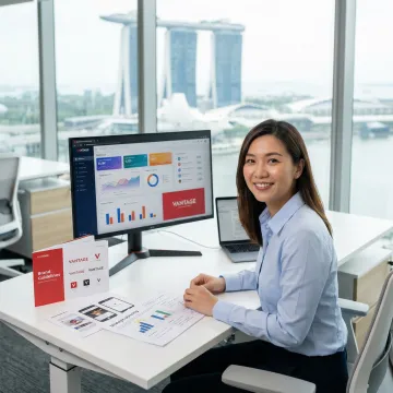 Brand content strategy planning with analytics dashboard and creative materials