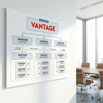 Brand architecture framework diagram showing portfolio hierarchy and relationships