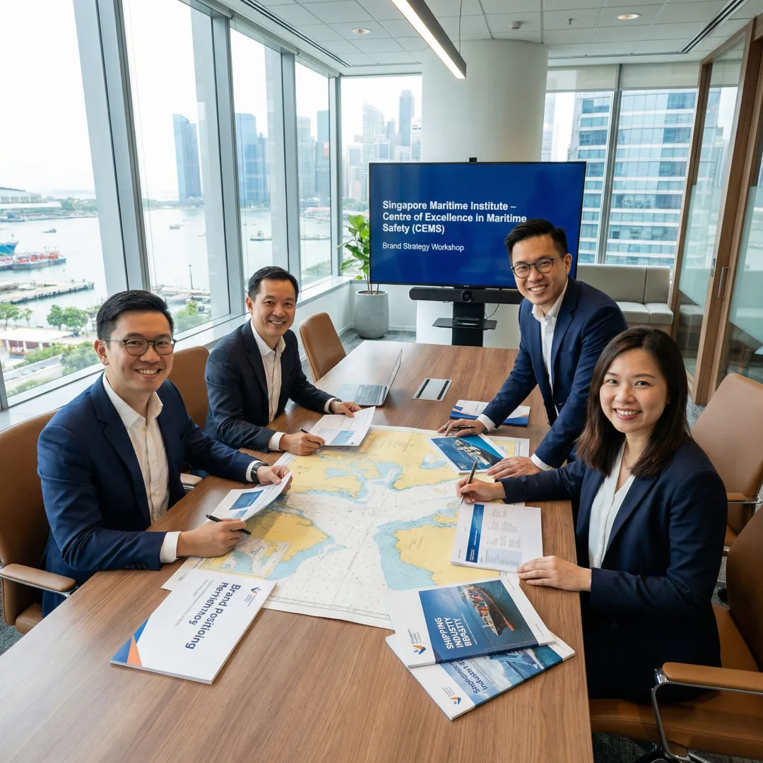 Marine industry brand strategy session with stakeholders