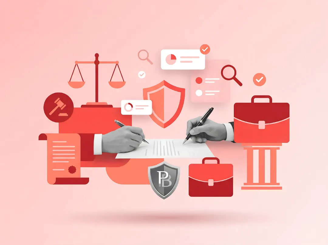 Professional law firm branding materials and brand identity elements