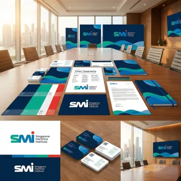 Brand strategist presenting comprehensive brand identity system to Singapore business client