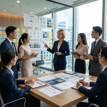 Brand strategy development workshop with stakeholders