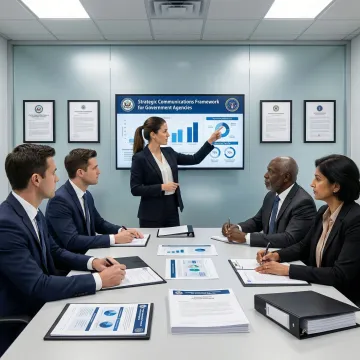 Public sector strategic communications consulting meeting with government officials