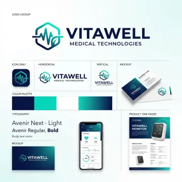 Healthcare technology brand identity showcasing modern medical device branding and strategic positioning