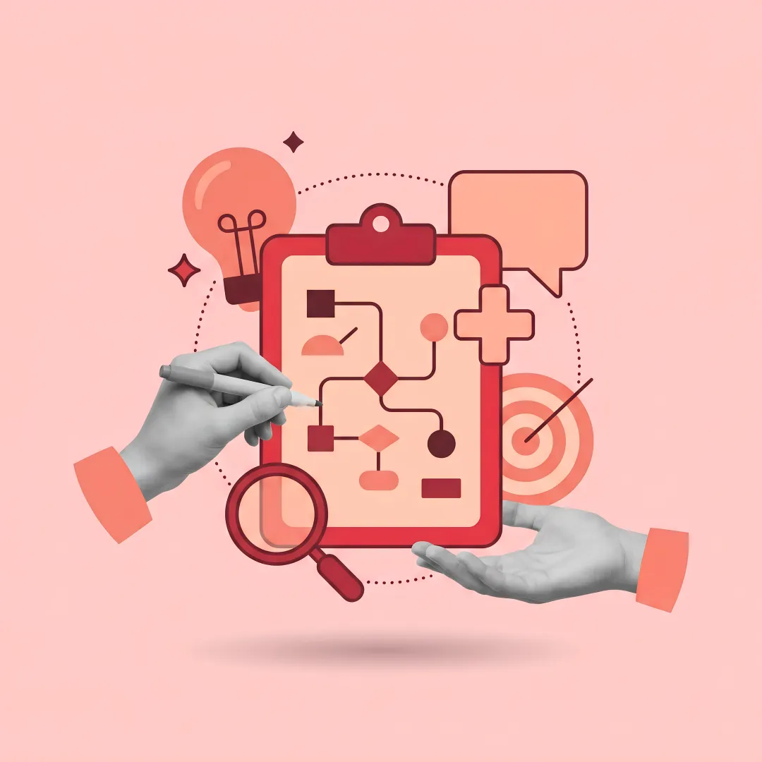 Healthcare branding process planning session