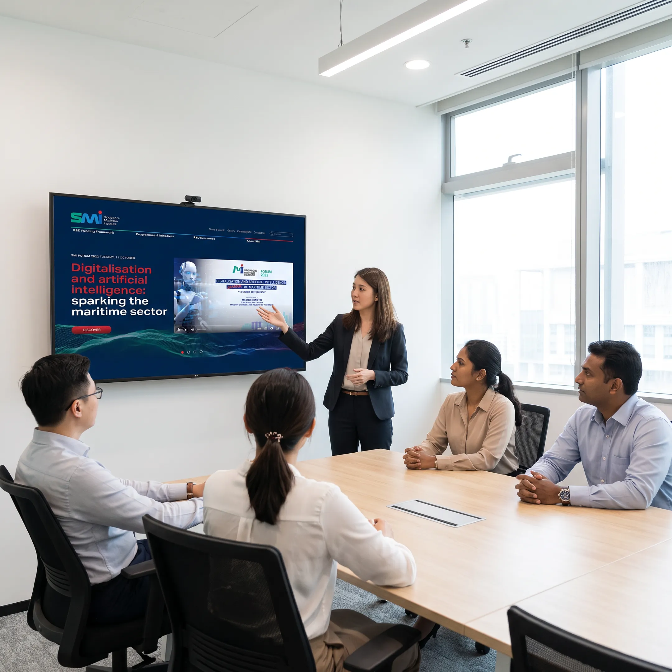 Brand consultant presenting a digital identity strategy in Singapore