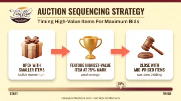 3-step auction sequencing strategy for maximum bidding energy at events