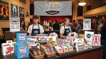 Van Wyk Confections concession fundraiser product lineup for theatre programs