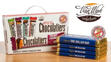 Van Wyk Confections chocolate bar fundraiser product with allergy-free labeling