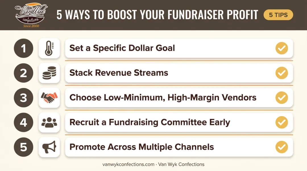 Five actionable tips to maximize fundraiser profit checklist