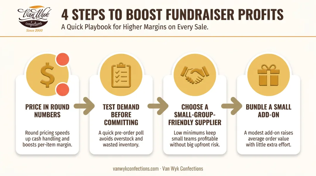 4-step process to maximize profit from a fundraising product sale