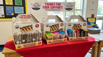 Van Wyk Confections chocolate bars and candy fundraising products displayed for sale