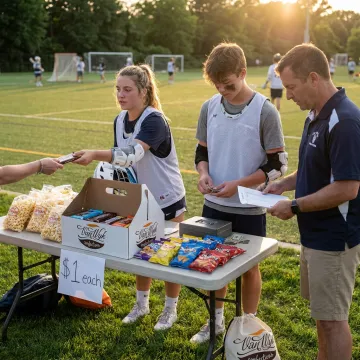 Lacrosse team selling fundraiser treats