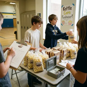 Kettle corn fundraiser display