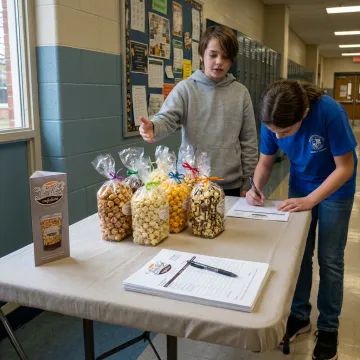 Popcorn fundraiser products for a school group