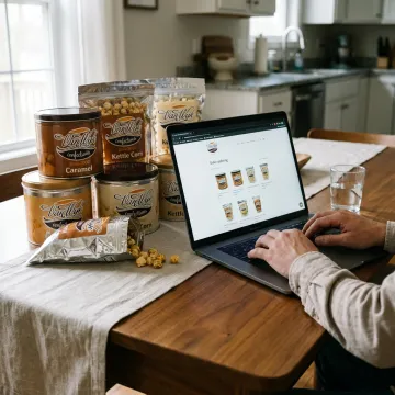 Supporter ordering popcorn through an online fundraiser