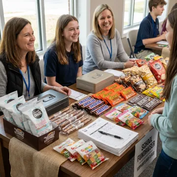 Fundraising candy and popcorn display