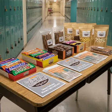 Candy and sweets fundraiser display