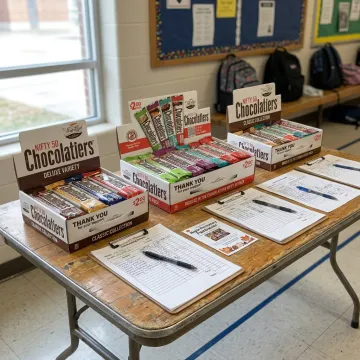 Chocolate and candy fundraising display