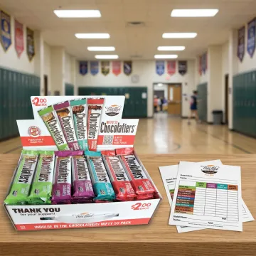 Chocolate bars prepared for a fundraising campaign