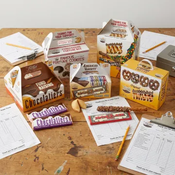 Chocolate and candy bar fundraiser display
