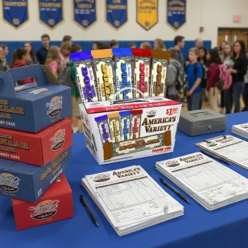Candy and chocolate bar fundraiser display