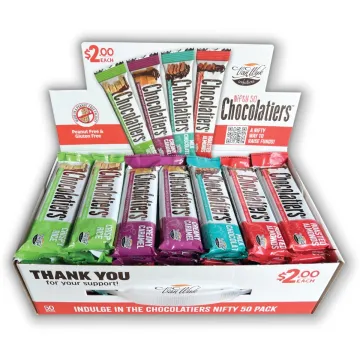 Students selling chocolate bars for a fundraiser