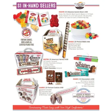 Organizer reviewing candy bar fundraiser order forms